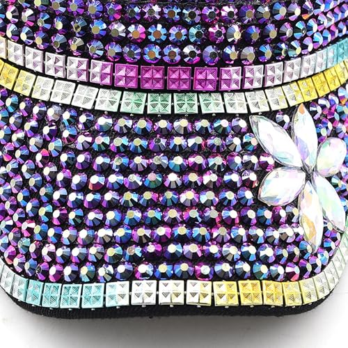 Bling Visor Shiny Rhinestones Sport Sun Adjustable Summer Cap Visor Caps for Women Men - color: B-black