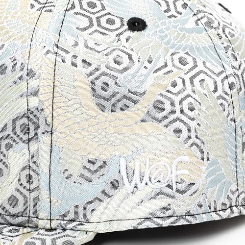 Japanese Kimono Baseball Cap for Men, Snapback Flat Brim Hat - color: 002, size: Medium-Large