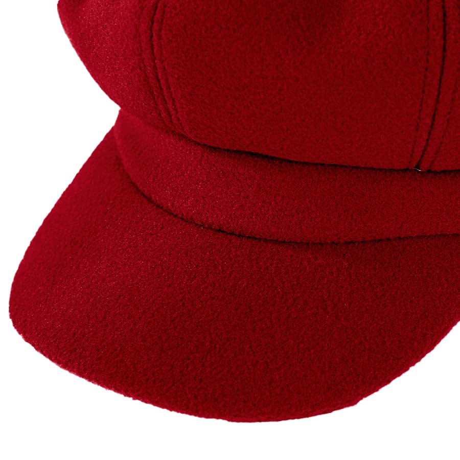 Newsboy Caps for Women Classic Beret Hats Autumn Winter Cap - color: Red