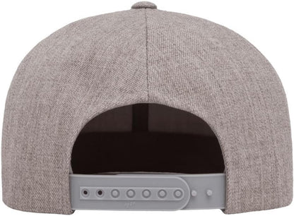 YP Classics 6089 Wool-Blended 6 Panel High Profile Flatbill Snapback Cap - color: Heather Grey