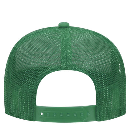 Otto Cap 5-Panel Mid Profile Mesh Back Trucker Hat, OS - color: Kelly
