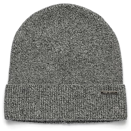 Revony 100% Cotton Men’s Skull Beanie – Soft, Structured, Everyday Comfort - color: Black and White