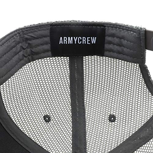 Armycrew Oversize XXL Blank Flatbill Mesh Snapback Cap - color: Charcoal
