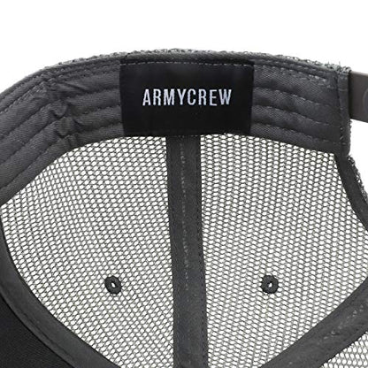 Armycrew Oversize XXL Blank Flatbill Mesh Snapback Cap - color: Charcoal