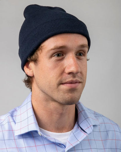 Knit Winter Beanie Hat Set, Pack of 5 Colors, Classic Cuffed Design, Multi-Color - Navy, Red, Olive, Gray, Black