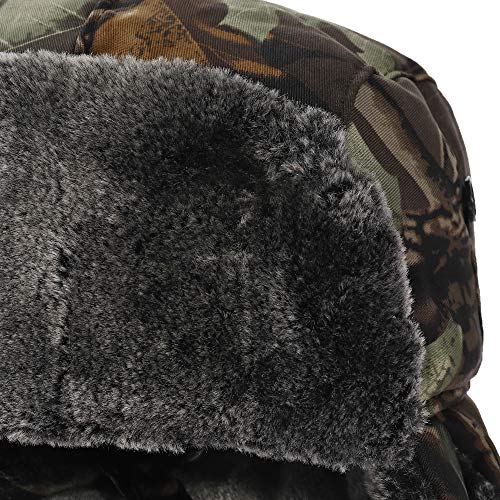 Winter Trapper Hats Ushanka Russian- Men Women Trooper Ear Flaps Hunting Face Masks Ski Snow Cold Weather - color: Camouflage