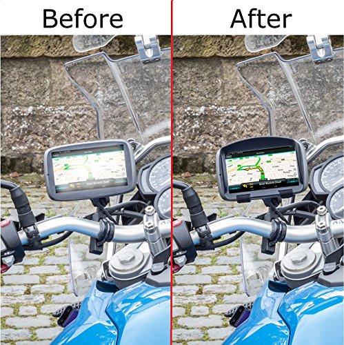 DigiCharge 5-Inch Motorcycle GPS Sun Shade Visor – Fits Garmin Zumo 396/395/595/590, Tomtom Rider 500 550 420 450 410, Go Comfort, Go Supreme, BMW Navigator V/IV – Anti-Glare Clip-On Hood