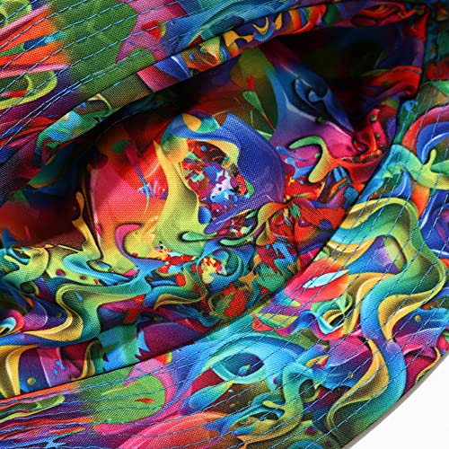 Unisex Print Double-Side-Wear Reversible Bucket Hat - color: Tiger Eye Pattern