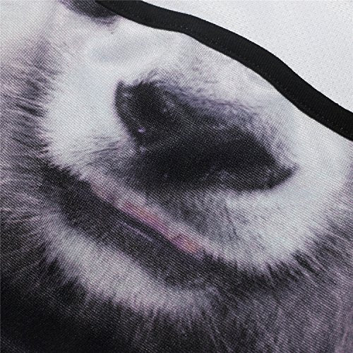 WTACTFUL 3D Animal Ears Balaclava, Breathable Face Mask for Halloween - color: Panda Meb-01