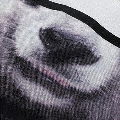 WTACTFUL 3D Animal Ears Balaclava, Breathable Face Mask for Halloween - color: Panda Meb-01