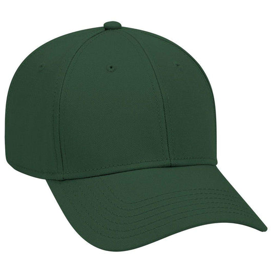 OTTO 6 Panel Low Profile Superior Cotton Twill Cap - color: Dk. Green