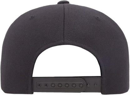 YP Classics 6089 Wool-Blended 6 Panel High Profile Flatbill Snapback Cap - color: Black