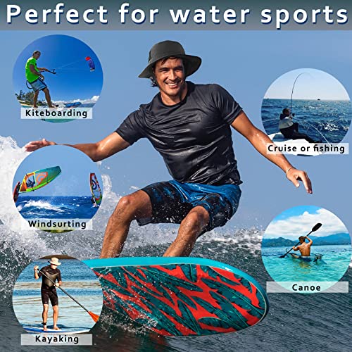 Seektop Surf Bucket Hat with UPF 50+ UV Protection, Waterproof Surfing Hat - color: Black