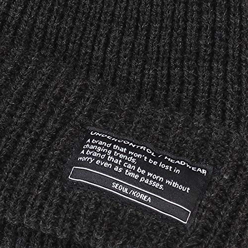 UNDERCONTROL Winter Trawler Fisherman Beanie Men Women Unisex Stylish Plain Docker Skull Hat Roll up Watch Cap Color Pack - color: Charcoal