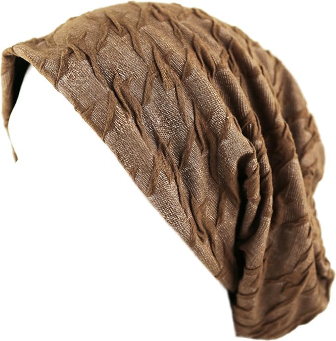 Chemo Slouchy Style Baggy Beanie Cancer Headwear for Women Fleece Lining Winter Hat - color: 3. 4712-mustard