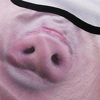 WTACTFUL 3D Animal Ears Balaclava, Breathable Face Mask for Halloween - color: Pig Meb-07