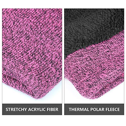 OZERO Mens Winter Hat, Fleece Lined Cuffed Beanie for Men and Women - color: Purple