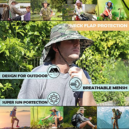 Solaris Small‑Head‑Fit Sun Hat with Neck Flap for Men & Women - color: #3 Digign, size: One Size
