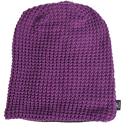 FORBUSITE Mens Slouchy Long Beanie Knit Cap for Summer Winter, Oversize - color: B08-purple, size: Large