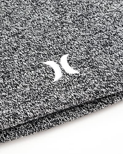 Hurley Mens Icon Knit Cuffed Beanie - color: Heather Grey