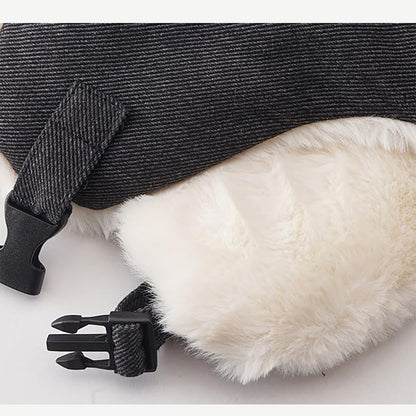 ASWER Trapper Warm Russian Trooper Hat Winter Skiing Cap Women Men Windproof - color: Z-black