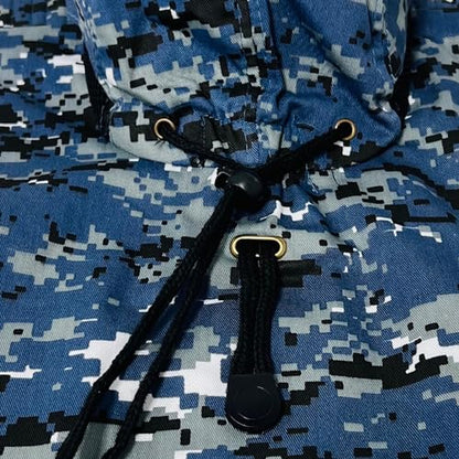 Packable and Adjustable Mesh Boonie Sun Hat with Neck Flap - color: Blue Digital Camo