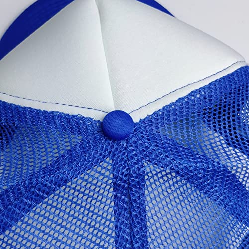 12 Pack Sublimation Hats for Men Blank Trucker Hats Bulk Snapback Mesh Women Baseball Caps DIY Custom 18 Colors - color: Royal Blue
