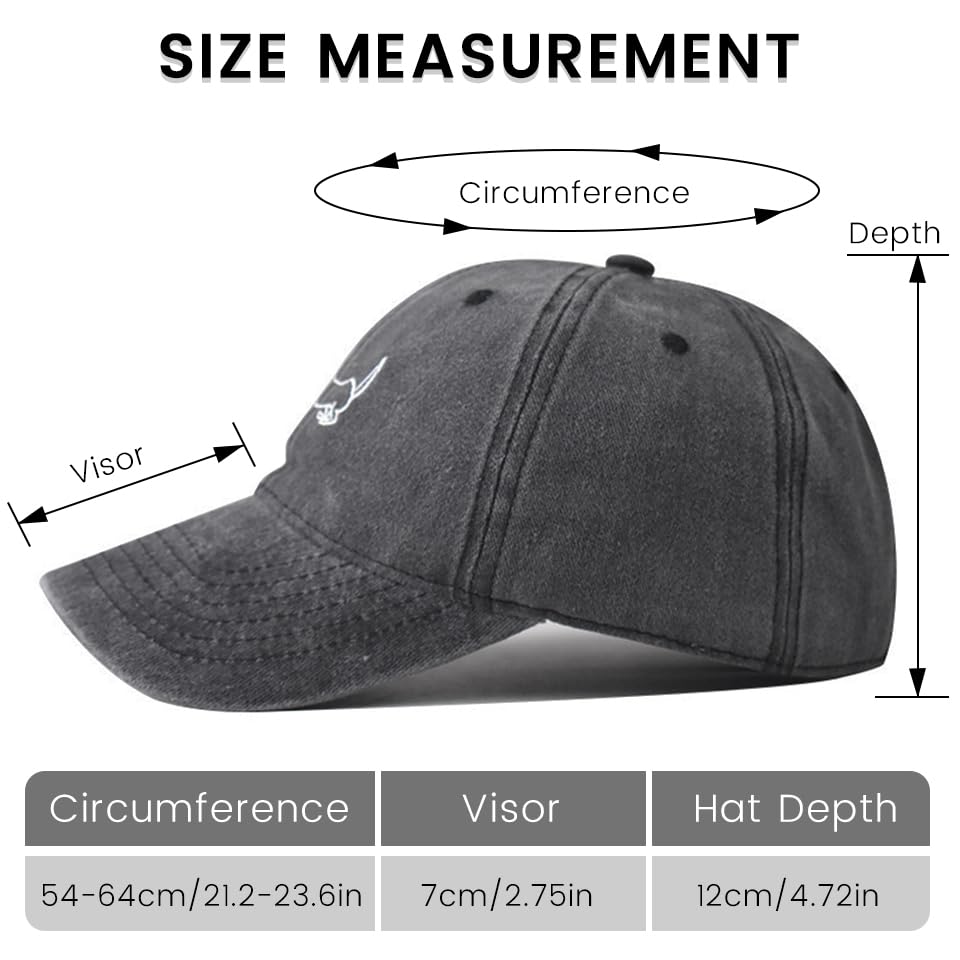 Plam Trees Hats Embroidered Washed Cotton Baseball Cap for Men Women Distressed Black Snapback Baseball Hat Adjustable - color: Dog