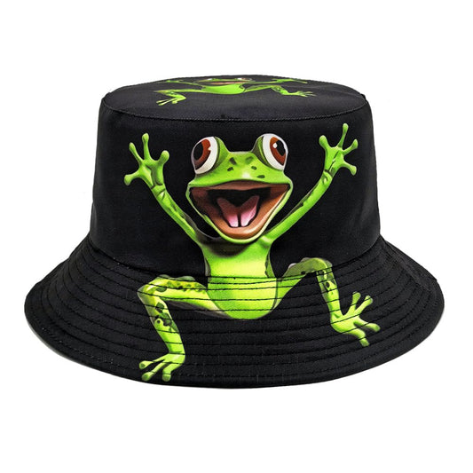 Printed Bucket Hat - Reversible Packable Summer Travel Beach Sun Cap for Men Women Teens - color: Cheese