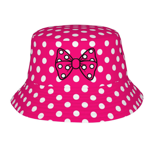 Trendy Bucket Hat - Comfortable Packable Sun Beach Hat for Women Men, Perfect for Outdoor Activities Travel Hiking - color: Pink Polka Dot 2