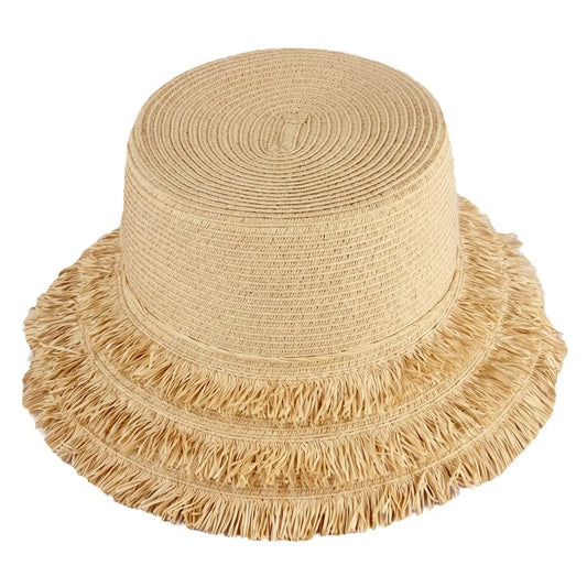 Panama Jack Women's Sun Hats - Paper Braid Straw, Assorted Styles - color: Brown Bucket Hat