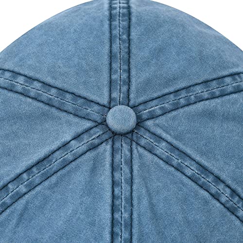 VOBOOM Cotton Washing Flat Cap Cabbie Hat Gatsby Ivy Irish Hunting Newsboy - color: Washed Navy
