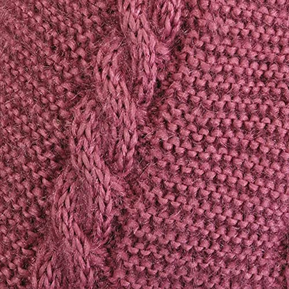 Winter Warm Elastic Soft Ear Protection Knitted Scarf Hat Fleece Lined Beanie Hat - color: H01-dark Red
