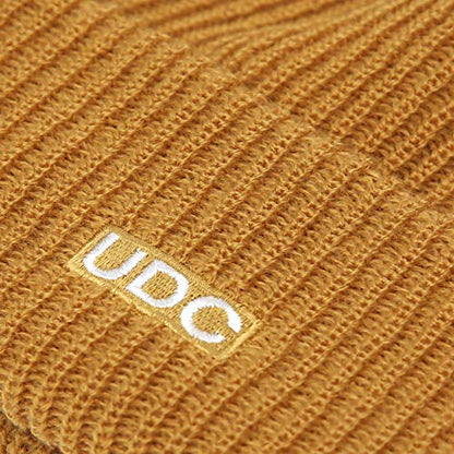 UNDERCONTROL Flexible Fit Logo Embroidery Beanie for Unisex, Fall Winter Thin Long Acryl Trawler Knit Slouchy Skull Cap, Korea
