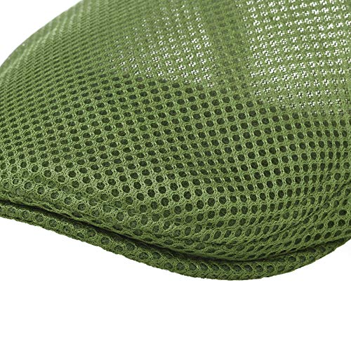 VOBOOM Men Mesh Newsboy Flat Cap Ivy Cabbie Newsboy Cap - color: Green