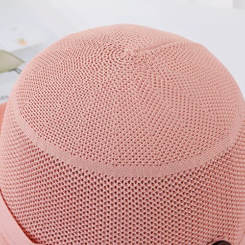 Women Wide Brim Sun Hats Metal Wired Edge Summer UV Protection Beach Fishing Hat for Hiking Garden Travel Chin Strap - color: B3-fyu001-pink, size: One Size