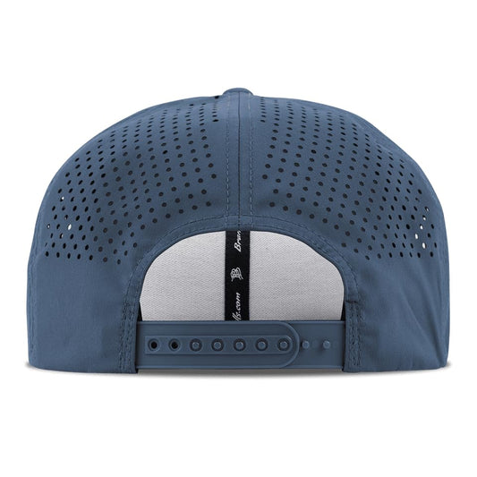 Branded Bills BB Golf Cutout PVC Flat Performance Golf Hat for Men - color: Navy