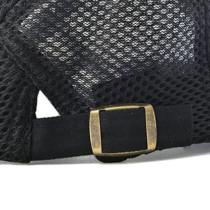 VOBOOM Men Mesh Newsboy Flat Cap Ivy Cabbie Newsboy Cap - color: Black