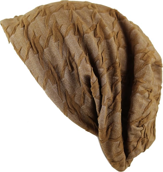 Chemo Slouchy Style Baggy Beanie Cancer Headwear for Women Fleece Lining Winter Hat - color: 3. 4712-mustard