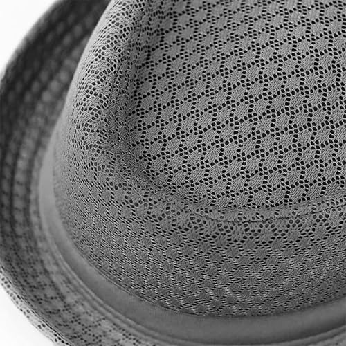 The Hat Depot Unisex Light Weight Classic Soft Cool Mesh Pork Pie hat - color: Grey, size: Small-Medium