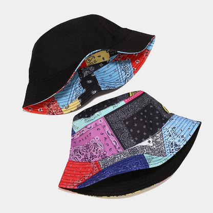 Quanhaigou Bucket Hats Unisex Summer Travel Beach Fisherman Cap for Men Women Teens - color: Floral Paisley