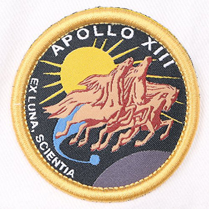 ililily NASA Meatball Logo Embroidery Baseball Cap Apollo 1 Patch Trucker Hat - color: White - Apollo 13, size: Medium