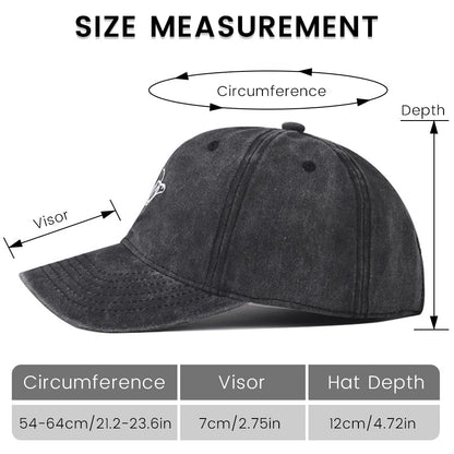 Plam Trees Hats Embroidered Washed Cotton Baseball Cap for Men Women Distressed Black Snapback Baseball Hat Adjustable - color: Turtle