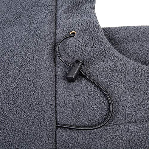 REDESS Winter Windproof Hat, Unisex Children Heavyweight Balaclava, Ski Mask with Thick Warm Fleece Face Cover - color: Dark Gray