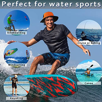 Seektop Surf Bucket Hat with UPF 50+ UV Protection, Waterproof Surfing Hat - color: Orange