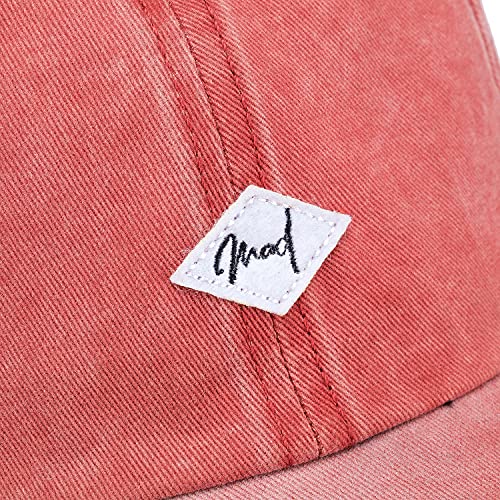 Croogo Unstructured Soft Baseball Cap Unisex 6 Panel Low Profile Dad Hat Adjustable Polo Trucker Hat Sun Cap for Daily Wear - color: Bc12-red
