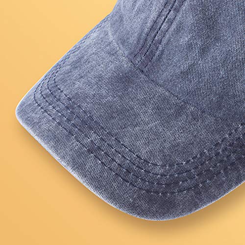 MEINICY 3 Packs Washed-Cotton Plain Baseball Cap, Adjustable Dad Hat - color: Black,blue+burgundy