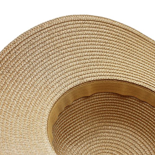 The Hat Depot Womens Floppy Summer Sun Beach Wide Brim Straw Hat - color: Fh3
