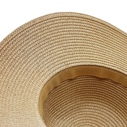 The Hat Depot Womens Floppy Summer Sun Beach Wide Brim Straw Hat - color: Fh3