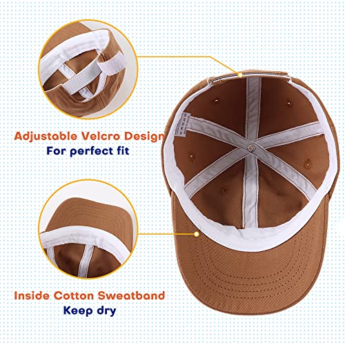 Peecabe Plain Toddler Baseball Hat Unisex Cotton Kids Trucker Hat Adjustable Baby Boys Sun Caps Girls Baseball Cap 1-5Y - color: 2pcs-b, size: 4-8 Years